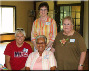 Leta Divine, Mary Hodgson, Janet Carrington and Diana Divine McMullen